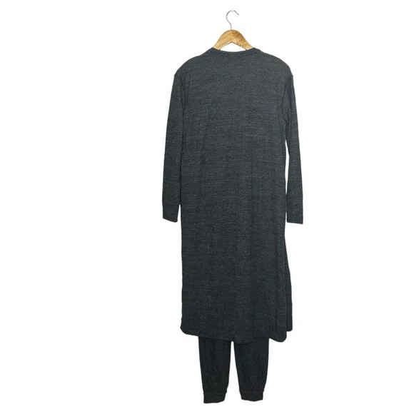 Free People Beach Gray BiCoastal Set Sleeveless Knit Jumpsuit Cardigan Set XS - Picture 6 of 16